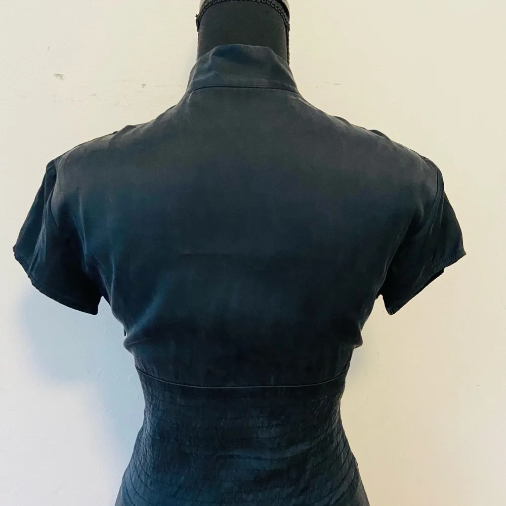 Wayne Cooper Size 2 / AU 10 Silk Dress Deep V Neck Split On Side Party Cocktail - Picture 8 of 8